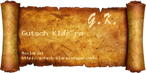 Gutsch Klára névjegykártya